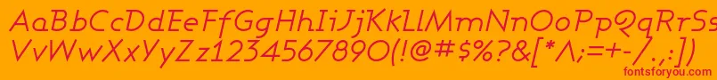 ASHBBI  -Schriftart – Rote Schriften auf orangefarbenem Hintergrund
