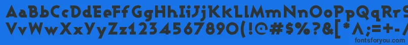 ASHBBL   Font – Black Fonts on Blue Background