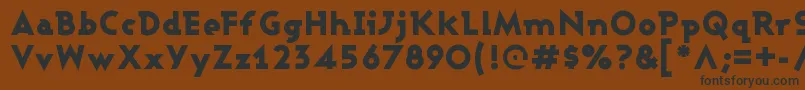 ASHBBL   Font – Black Fonts on Brown Background