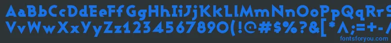 ASHBBL   Font – Blue Fonts on Black Background