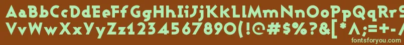 Шрифт ASHBBL   – зелёные шрифты на коричневом фоне