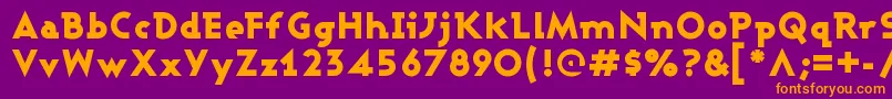 ASHBBL   Font – Orange Fonts on Purple Background