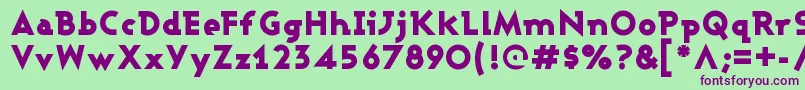 ASHBBL   Font – Purple Fonts on Green Background