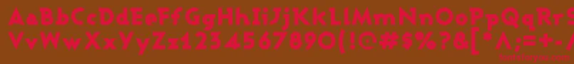 フォントASHBBL   – 赤い文字が茶色の背景にあります。