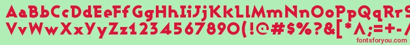 ASHBBL   Font – Red Fonts on Green Background