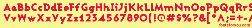 ASHBBL   Font – Red Fonts on Yellow Background