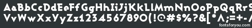 フォントASHBBL   – 黒い背景に白い文字