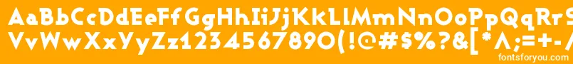 Шрифт ASHBBL   – белые шрифты на оранжевом фоне