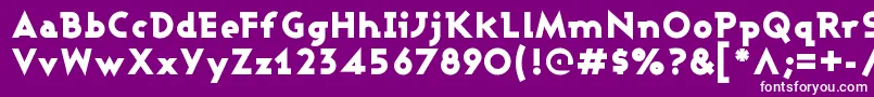 フォントASHBBL   – 紫の背景に白い文字