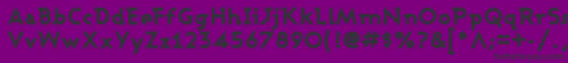 フォントASHBEB   – 紫の背景に黒い文字