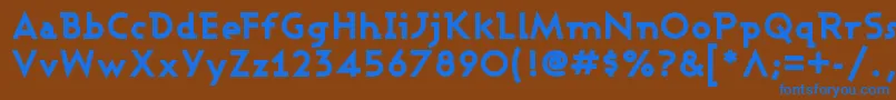 ASHBEB   Font – Blue Fonts on Brown Background