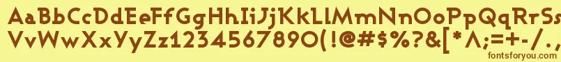 ASHBEB   Font – Brown Fonts on Yellow Background