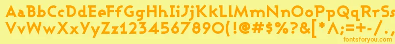 ASHBEB   Font – Orange Fonts on Yellow Background