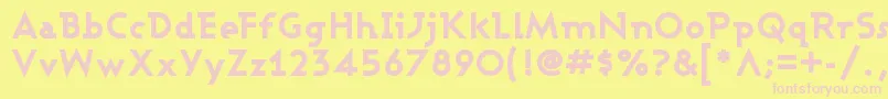 ASHBEB   Font – Pink Fonts on Yellow Background