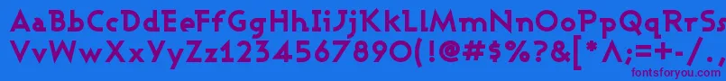 ASHBEB   Font – Purple Fonts on Blue Background