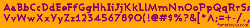 ASHBEB   Font – Purple Fonts on Orange Background