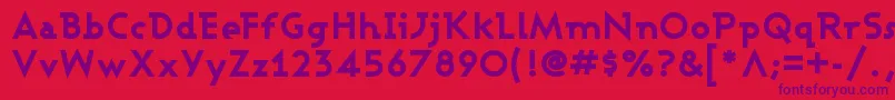 Weitere Informationen zur ASHBEB -Schriftart ASHBEB -Schriftart – Violette Schriften auf rotem Hintergrund