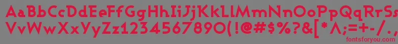 ASHBEB  -Schriftart – Rote Schriften auf grauem Hintergrund
