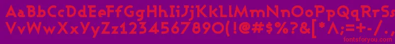 ASHBEB   Font – Red Fonts on Purple Background