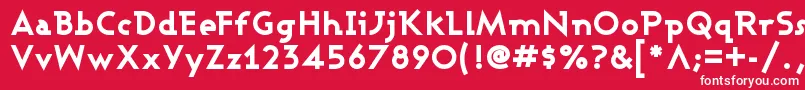ASHBEB   Font – White Fonts on Red Background