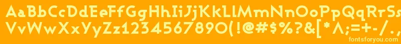 ASHBEB   Font – Yellow Fonts on Orange Background