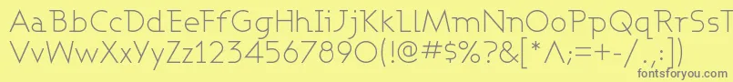 ASHBL   -Schriftart – Graue Schriften auf gelbem Hintergrund