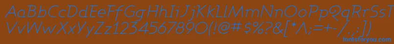 ASHBLI   Font – Blue Fonts on Brown Background