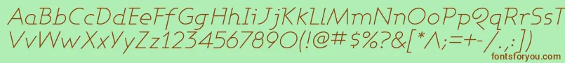 ASHBLI   Font – Brown Fonts on Green Background