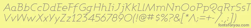 ASHBLI   Font – Gray Fonts on Yellow Background