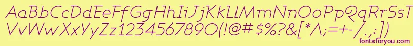ASHBLI   Font – Purple Fonts on Yellow Background