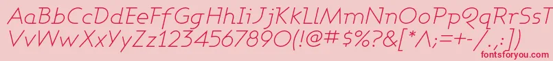 ASHBLI   Font – Red Fonts on Pink Background