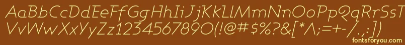 ASHBLI   Font – Yellow Fonts on Brown Background