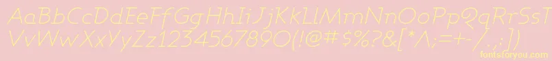 ASHBLI   Font – Yellow Fonts on Pink Background