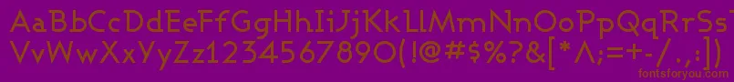 Saiba mais sobre a fonte ASHBM    Fonte ASHBM    – fontes marrons em um fundo roxo