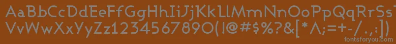 フォントASHBM    – 茶色の背景に灰色の文字