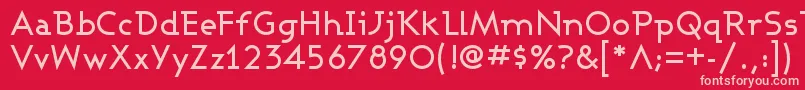 フォントASHBM    – 赤い背景にピンクのフォント
