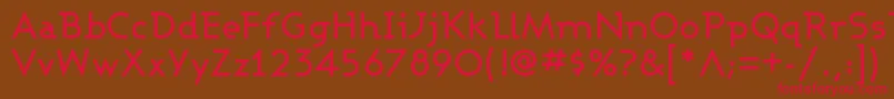 ASHBM    Font – Red Fonts on Brown Background
