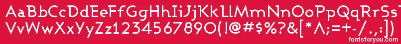 ASHBM    Font – White Fonts on Red Background