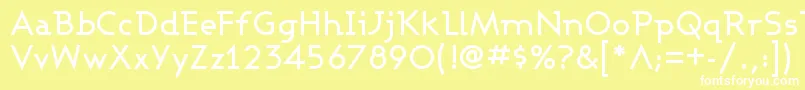Шрифт ASHBM    – белые шрифты на жёлтом фоне