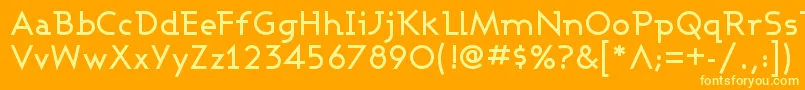 フォントASHBM    – オレンジの背景に黄色の文字