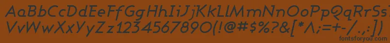 フォントASHBMI   – 黒い文字が茶色の背景にあります