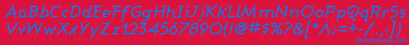ASHBMI   Font – Blue Fonts on Red Background