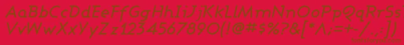 ASHBMI   Font – Brown Fonts on Red Background