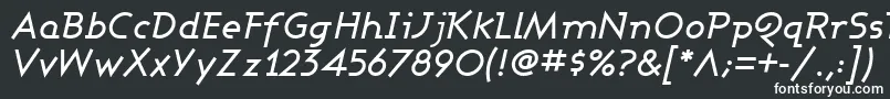 フォントASHBMI   – 黒い背景に白い文字