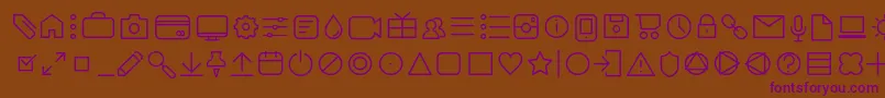 AristotelicaIconsExtralightTrial Font – Purple Fonts on Brown Background