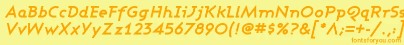 ASHBOI   Font – Orange Fonts on Yellow Background