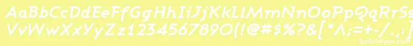 ASHBOI   Font – White Fonts on Yellow Background