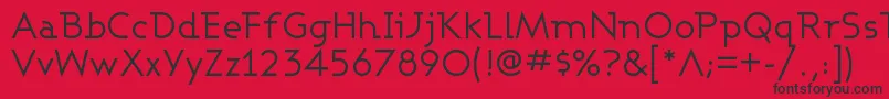 フォントASHBW    – 赤い背景に黒い文字