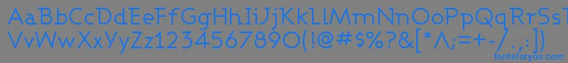 フォントASHBW    – 灰色の背景に青い文字