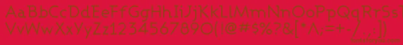 フォントASHBW    – 赤い背景に茶色の文字